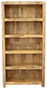 Knižnica Hina 90x180x35 z mangového dreva Mango natural