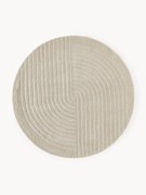 Okrúhly ručne tuftovaný vlnený koberec Mason