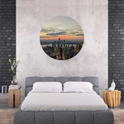 PIPPER. Textilná kruhová nálepka na stenu "New York" Veľkosť: 100 cm