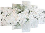 Obraz - Abstrakcia bielych kvetov (150x105 cm)
