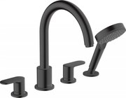 Hansgrohe Vernis Blend, batéria na okraj vane, 4-otvorová inštalácia, čierna matná, HAN-71456670