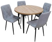 Jedálenská zostava1+4 Pluto artisan/čierna