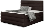 Kontinentálna boxspring posteľ Carmen, hnedá 160x200cm (sawana 26/ Cand 15)