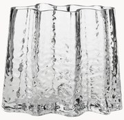 Ručne fúkaná sklenená váza so štruktúrovaným povrchom Gry, V 19 cm