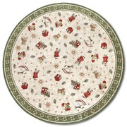 Villeroy & Boch, DOPREDAJ: 200x200 (průměr) kruh cm Kusový koberec Villeroy & Boch Toy's delight se střiženým vlasem 106218 Green, Multicolor, 200x200 (priemer) kruh, zelená, obývacia izba