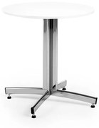 Okrúhly stôl SANNA, Ø700x720 mm, chróm/biela