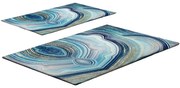 Modré kúpeľňové predložky v súprave 2 ks 60x100 cm – Foutastic