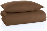Bavlnené jednofarebné posteľné obliečky BedTex Exclusive Collection - hnedé - 100% bavlna - 70 x 90 cm + 140 x 200 cm