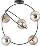 Luster na tyči STARDOM 5xE14/10W/230V čierna/šedá