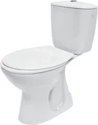 Cersanit President, kombi wc so splachovaním 3/6l, vertikálny odtok + s antibakteriálnym sedátkom z polypropylénu, biela, K08-029