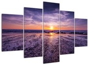 Obraz pláže - západ slnka (150x105 cm)