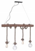 Leuchten Direkt 15483-18 - Luster na lanku ROPE 4xE27/60W/230V