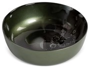 DEKORAČNÁ SKLENENÁ MISKA SABA (02) (FI) 21X7 CM ZELENÁ