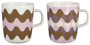 Set hrnčekov Oiva Lokki Pergola 0,25l, 2ks / ružovo-hnedý