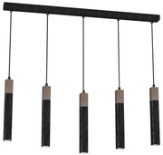 Luster na lanku SOLO 5xGU10/MR11/40W/230V čierna