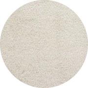 Kusový koberec Velur Ultra biely kruh, 200x200 (priemer) kruh, biela, obývacia izba, AladinWorld Expres