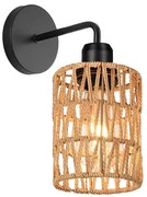 Toolight Toolight, nástenné svietidlo 1xE27 APP1623-1W, čierna-hnedá, OSW-05683