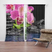 Sablio Záves Orchidej na kamenech: 2 ks 140x250 cm