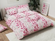 Bavlnené obliečky LISTY ružové