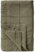 Ib Laursen Prešívaný prehoz Vintage Eucalyptus Green 130 × 180 cm