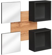 Polička Easy+Zrkadlo WTZ EY TYP 07 wotan/čierna