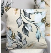 Bavlnená obliečka na vankúš Santorini 40x40 cm – 100% prírodná bavlna, romantický vzor, zapínanie na zips