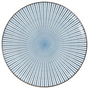 Jedálenský tanier s modrým zdobením BlueLine - Ø 26 cm