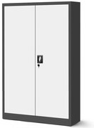 Skriňa Kevin kovová antracit/biela