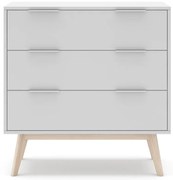 Biela nízka komoda 80x83 cm Campus – Marckeric