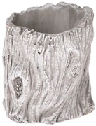 Betónový kvetináč dekor Kôra stromu, sivá, 12 x 13,5 cm, pr. 12 cm