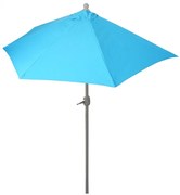 Slnečník polkruh Parla - polyester/hliník - 270cm tyrkysová bez stojanu