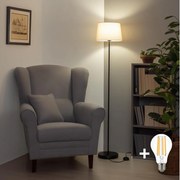 Brilagi - LED stojacia lampa CERIA 1xE27/40W/230V pr. 30 cm béžová/čierna