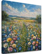 Obraz krajiny na plátne Letná lúka