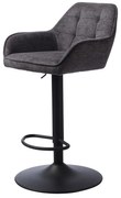 Tmavosivá barová stolička s nastaviteľnou výškou Nolan – Unique Furniture