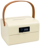 Oceľová pokladnička s kódovým zámkom CB.2301.HND béžová, 15,5 x 20 x 15,5 cm