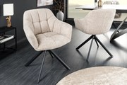 Dizajnová otočná stolička Vallerina béžová - Skladom na SK