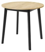 Rozkladací jedálenský stôl 90 cm Kertare S 90 (dub craft zlatý + čierna) (pre 2-4 osoby). Vlastná spoľahlivá doprava až k Vám domov. 1105355