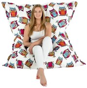 Veľký vankúš XL/XXL so sovičkami, so zipsom, výplňou a certifikátom Oeko-Tex® Veľkosť: XXL