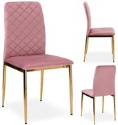 Jedálenská stolička MAVERIK zlatá / ružová