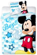 Posteľné obliečky do malej detskej postieľky Mickey Mouse - Disney - 100% bavlna - 40 x 60 cm + 100 x 135 cm