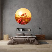 PIPPER. Textilná kruhová nálepka na stenu "Kvety" Veľkosť: 100 cm