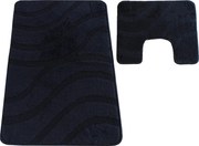 DY Kúpeľňová sada koberčekov s výrezom Symphony - čierna