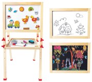 Bino Magnetická obojstranná tabuľa, 80 x 40 x 42 cm