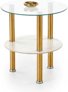 Konferenčný stolík Swansea S, mramor / zlatá
