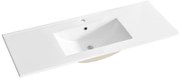Keramické zápustné umývadlo Lava 120 cm biele