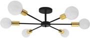 Toolight - Lampa spider-6 APP501-6C, čierna-zlatá, OSW-01100