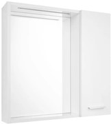 Aqualine Aqualine, ZOJA/KERAMIA FRESH STRIP galérka s LED osvetlením, 60x60x14cm, pravá, biela, 45022S
