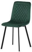 Autronic BONTEC Jedálenská stolička, modrá, zamatová látka, DCL-973 BLUE4 Farba: Zelená