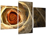 Obraz - Abstraktné ruže v ohnivých farbách (90x60 cm)