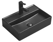 Mexen Blanca umývadlo na dosku 50 x 35 cm, Čierna matná - 21105085